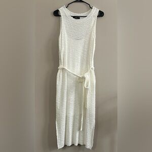 Lulus Serene Situation white knit sleeveless dress size large